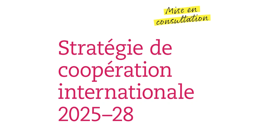 Couverture de la mise en consultation sur la stratégie de coopéartion internationale 25-28